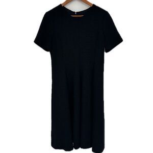 Hutch by Anthropologie Ribbed Knit Black Fit & Flare Mini Dress Women's Size‎ XL